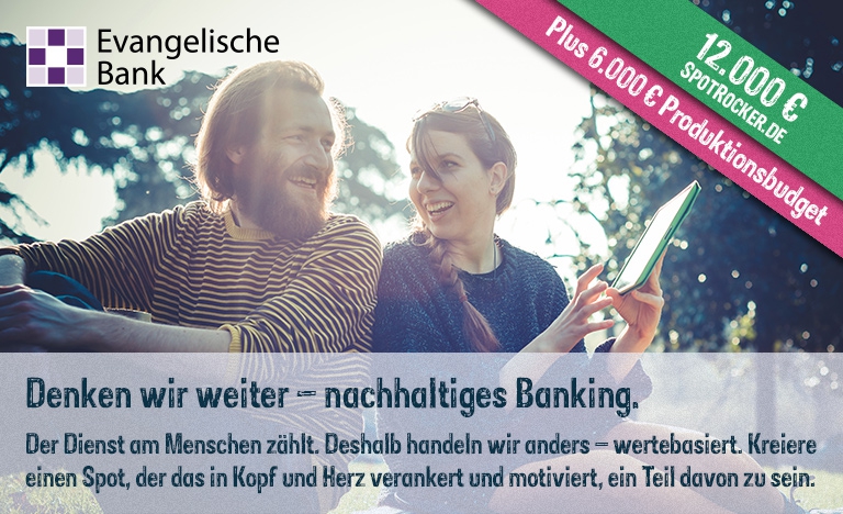 Die Evangelische Bank startet außergewöhnlichen 18.000 € Werbespot-Contest mit SPOTROCKER